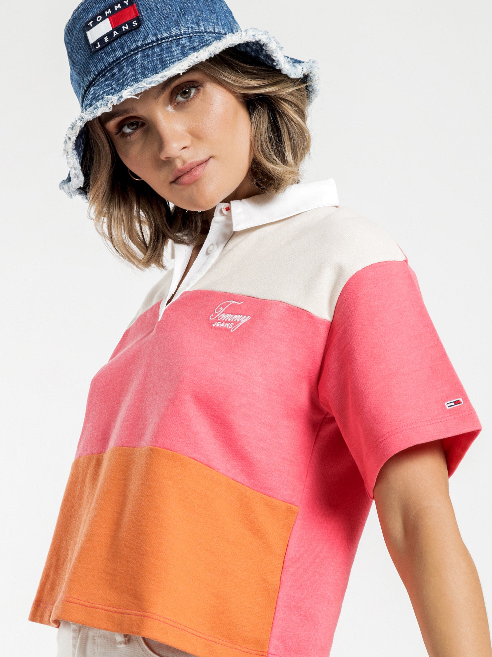 TJM Colour Block Logo Polo T-Shirt