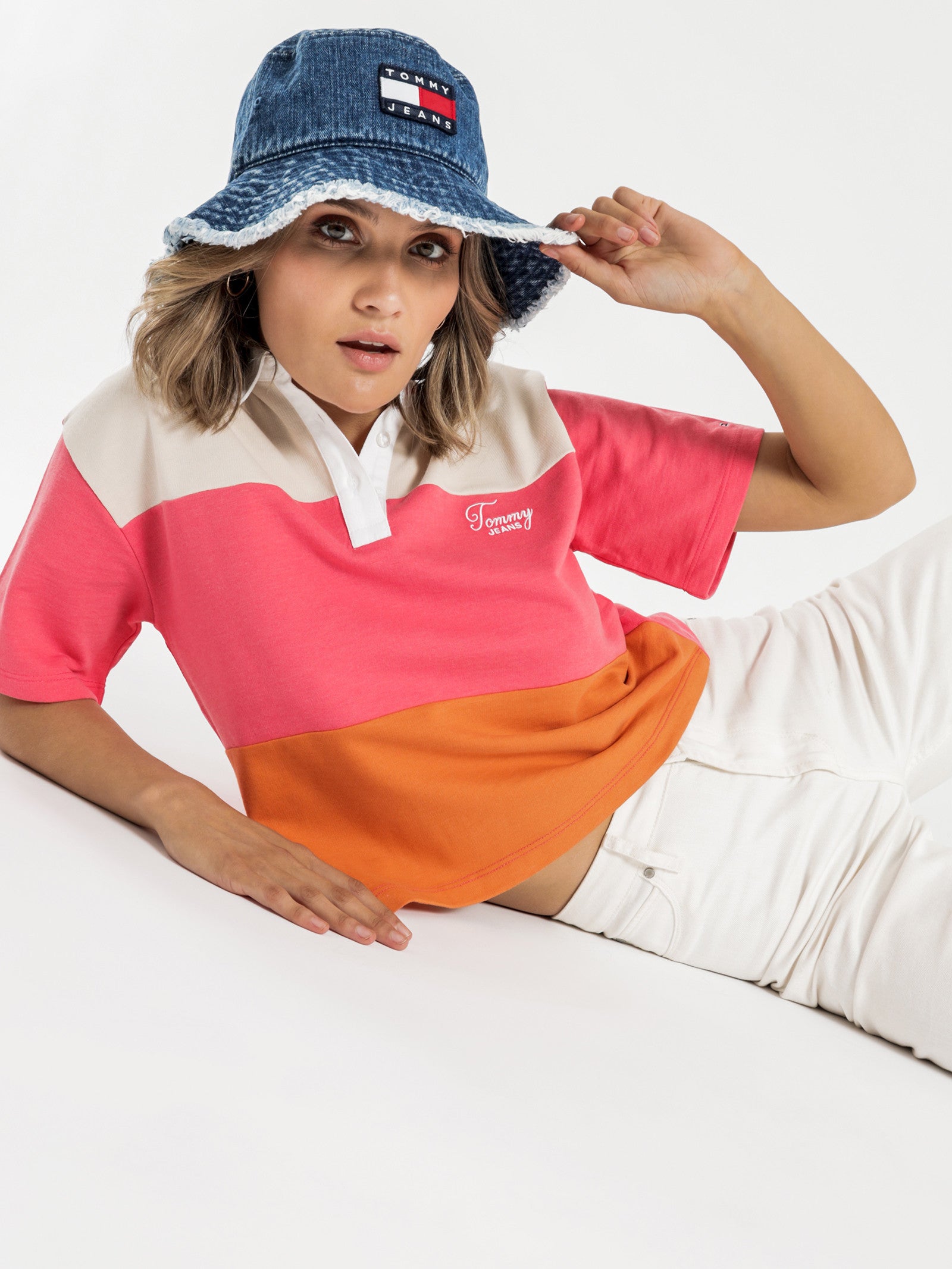 TJM Colour Block Logo Polo T-Shirt