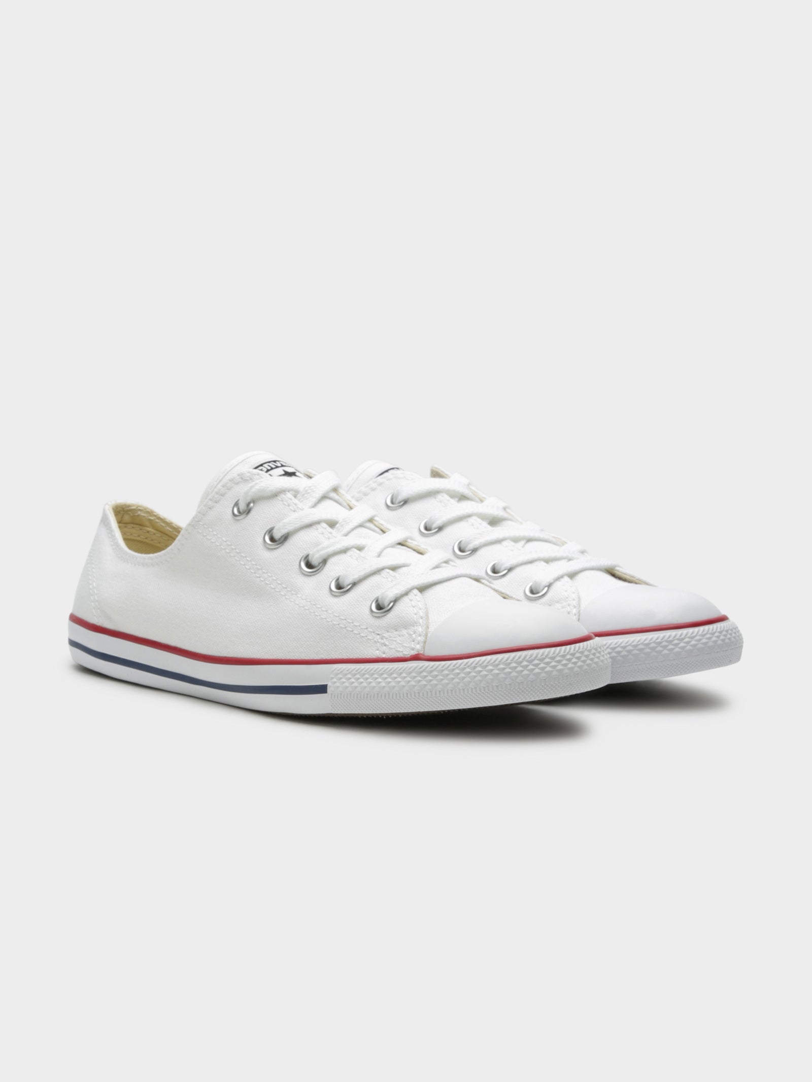 Converse Womens Chuck Taylor Dainty Low-Top Sneakers White
