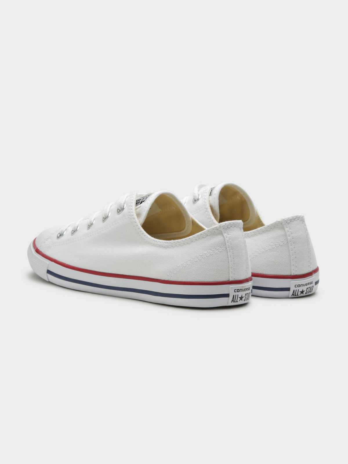 Womens Chuck Taylor Dainty Low-Top Sneakers in Optic White Canvas