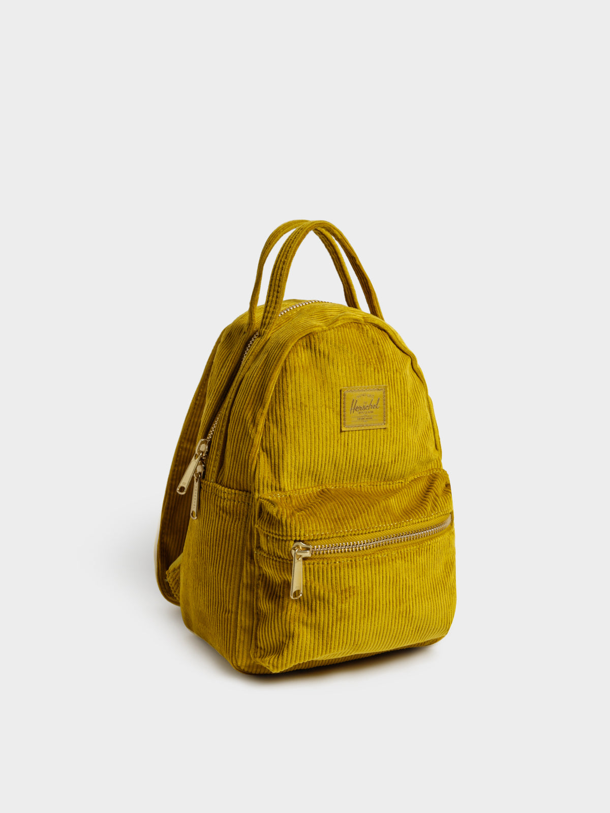 Nova Small Backpack in Mustard Corduroy