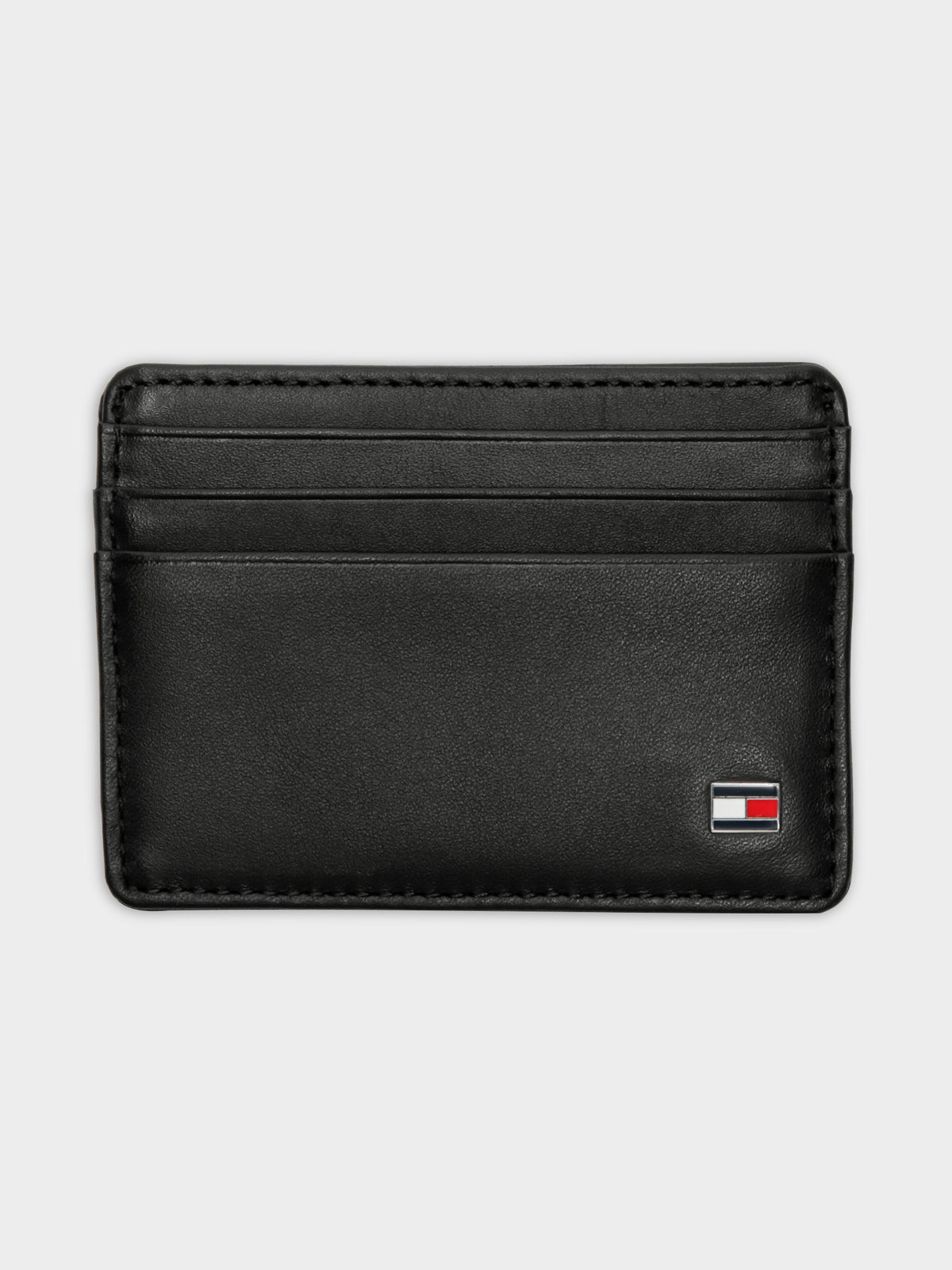 6 Card Holder Wallet in Black Leather