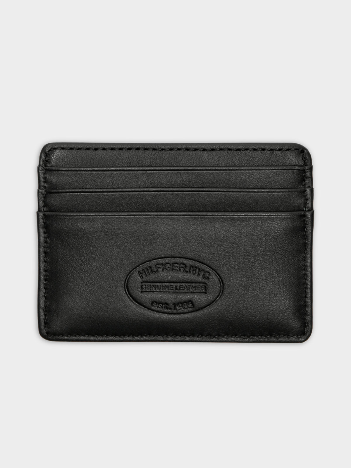 6 Card Holder Wallet in Black Leather