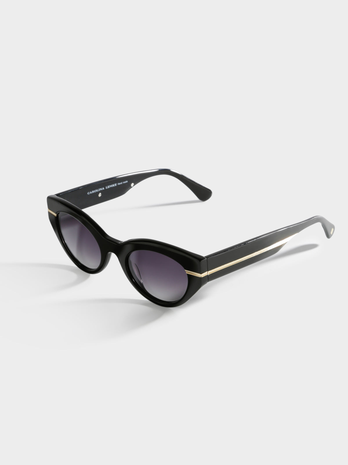 Womens Magnific Cateye Sunglasses in Black with Gradient Smoke Lens