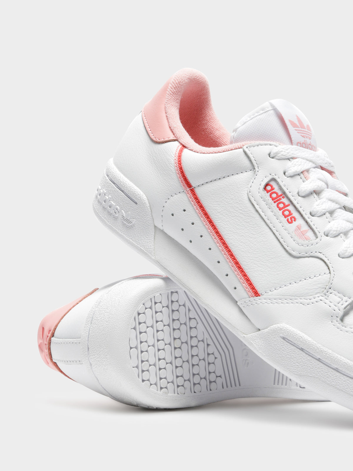 Adidas Womens Continental 80 Sneakers | White/Pink