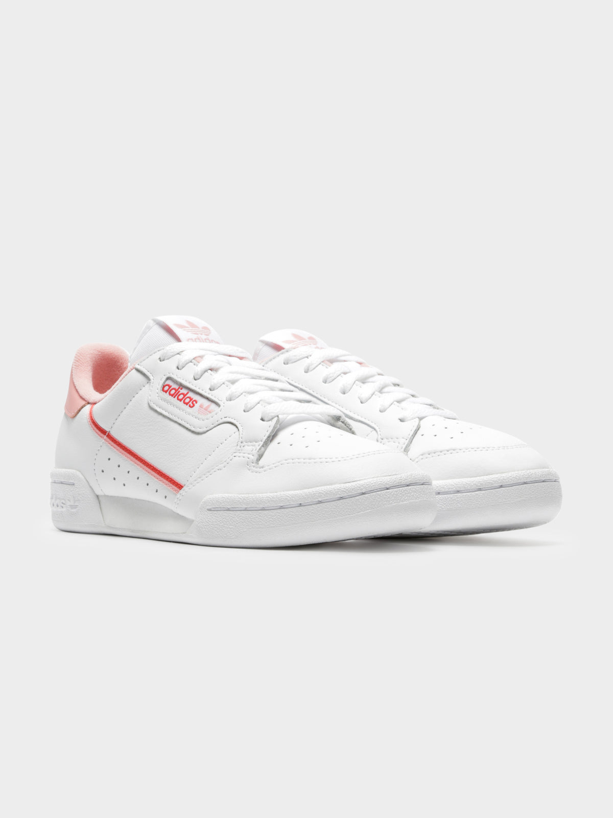 Adidas Womens Continental 80 Sneakers | White/Pink