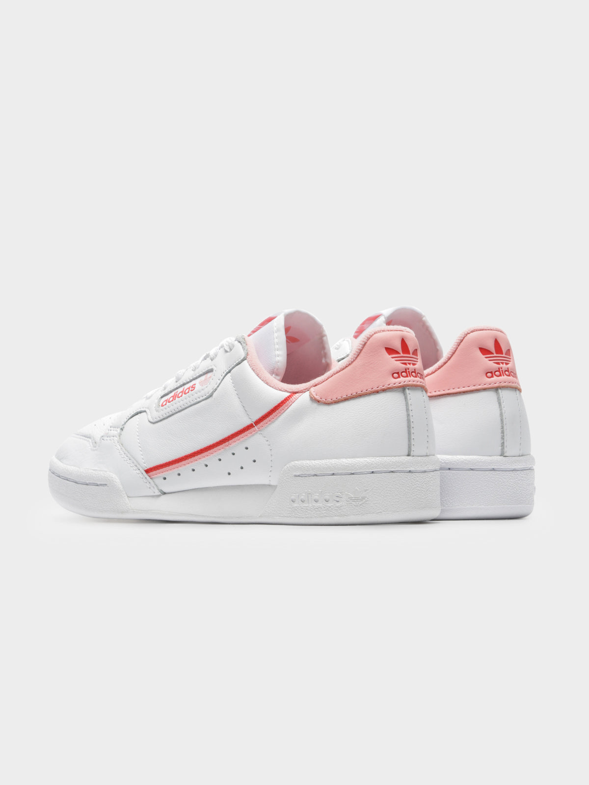 Adidas Womens Continental 80 Sneakers | White/Pink