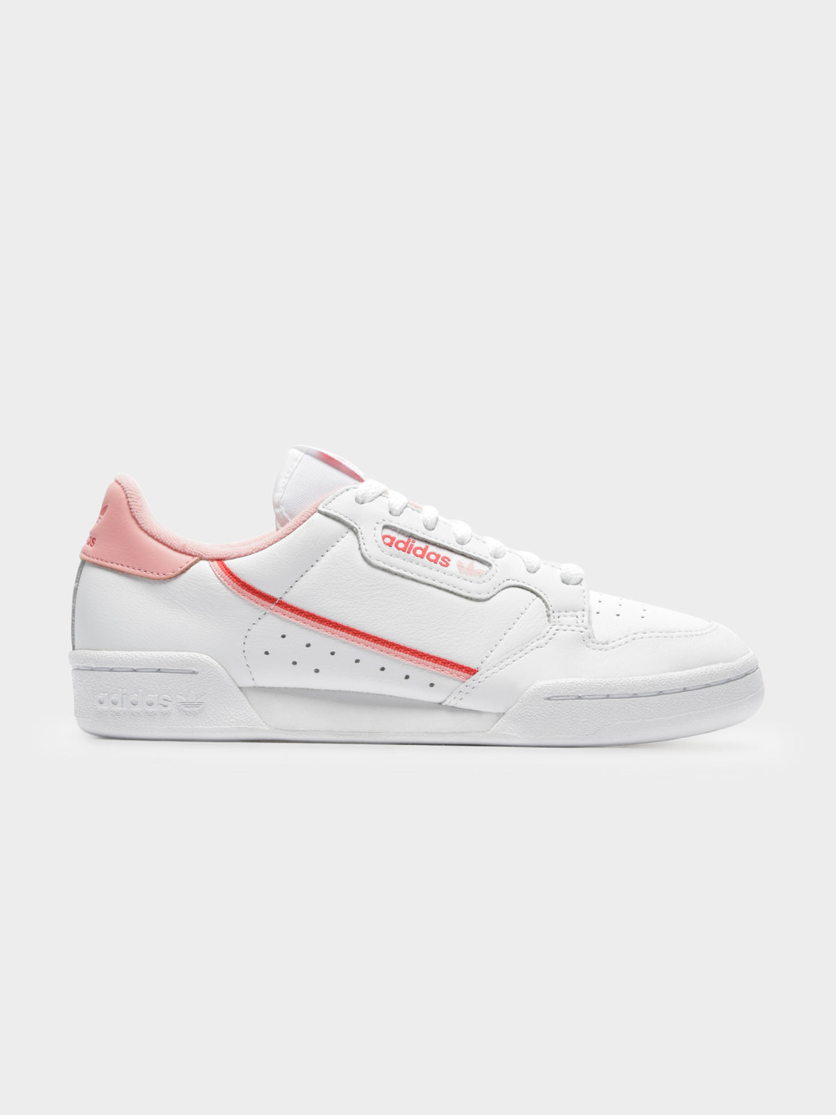 Adidas Womens Continental 80 Sneakers | White/Pink