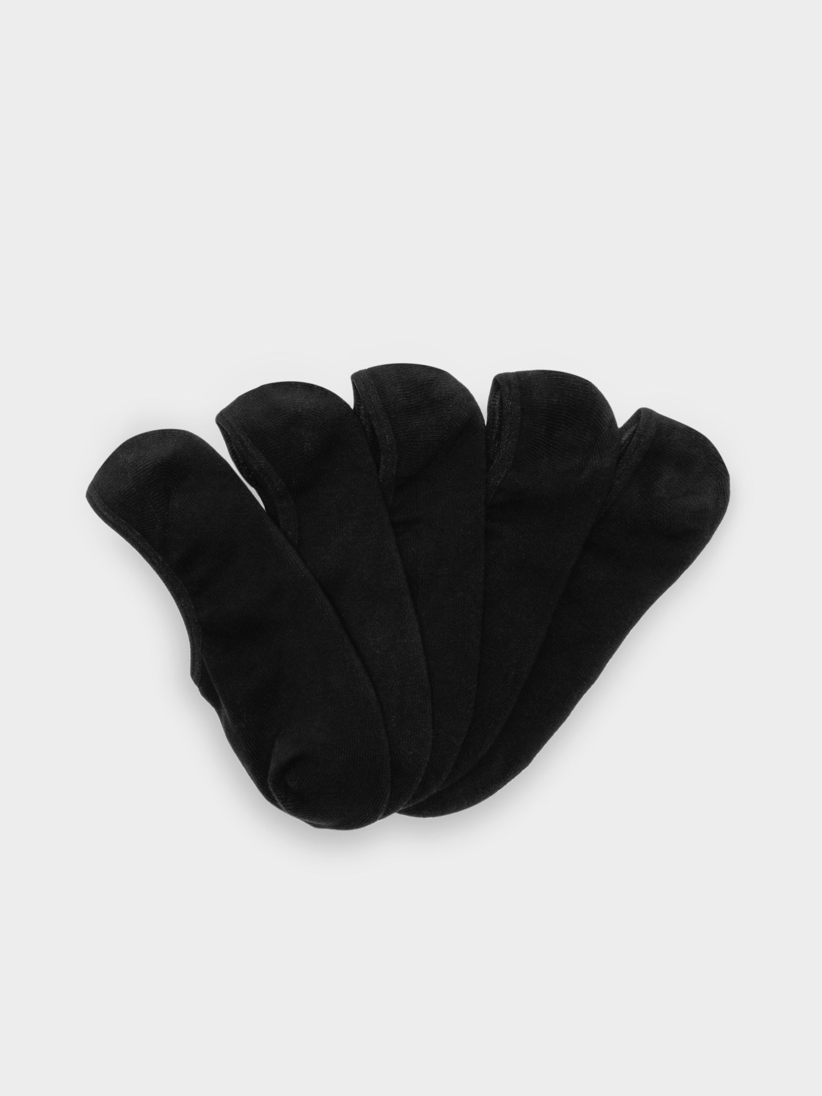 5 Pairs of Invisible Socks in Black