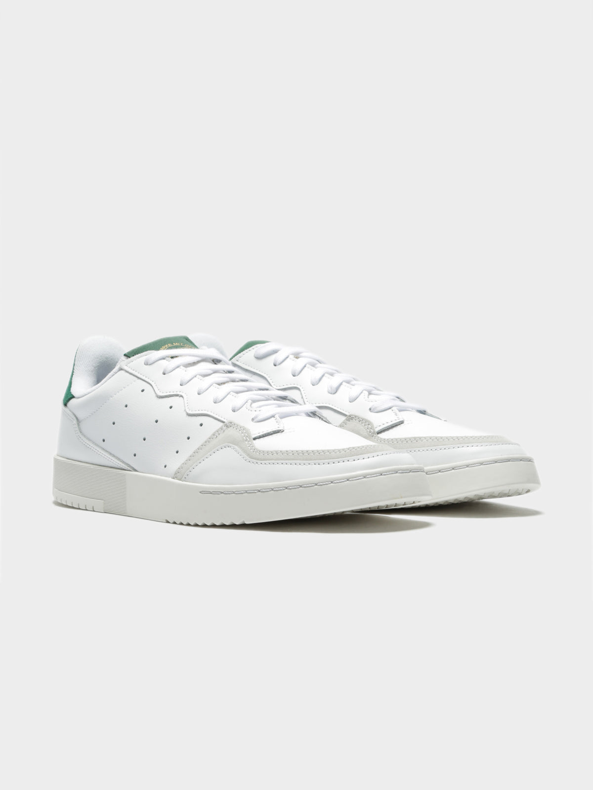 Mens Supercourt Sneakers in White &amp; Collegiate Green