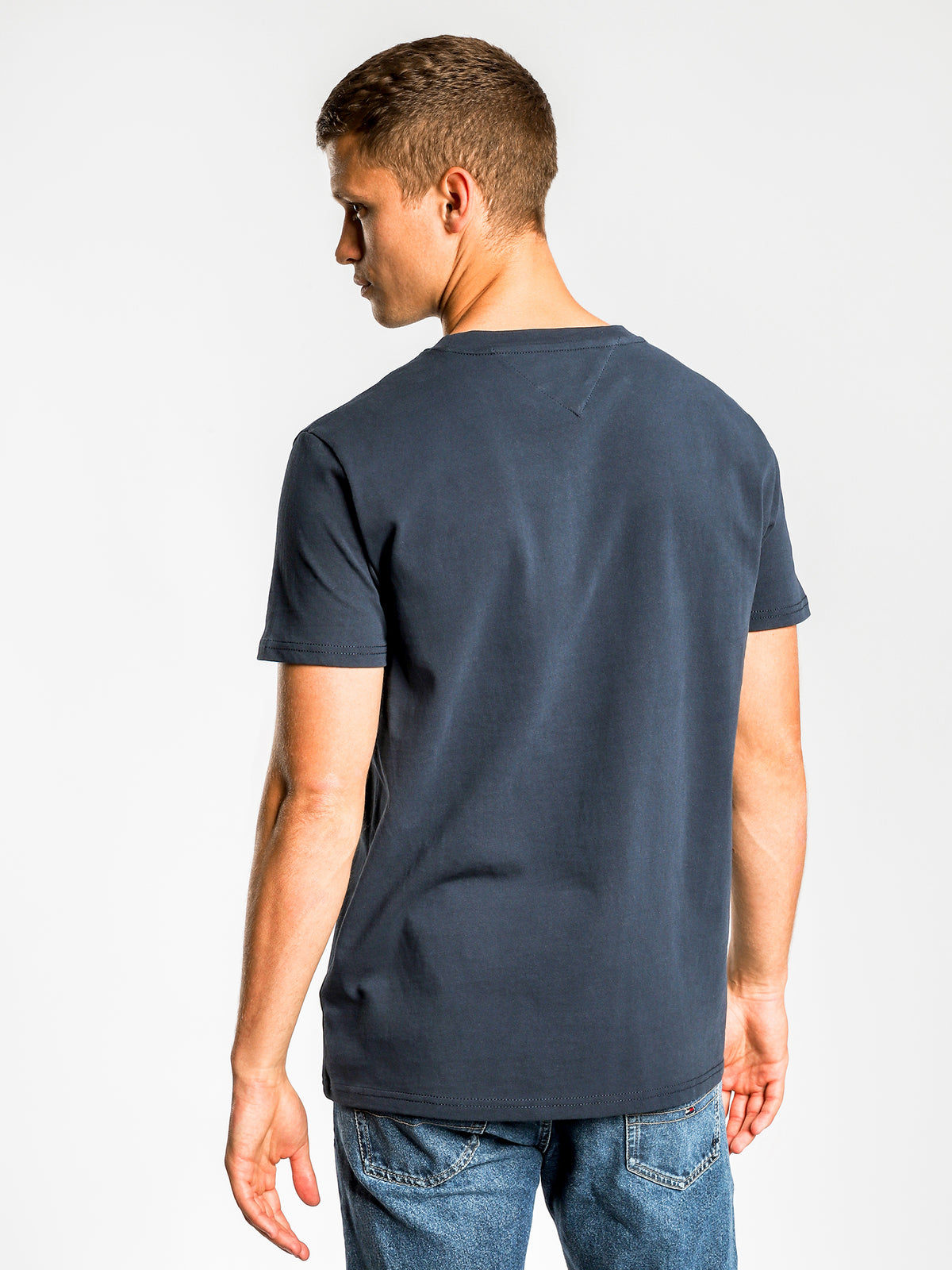 Tommy Jeans Badge Short Sleeve T-Shirt in Navy