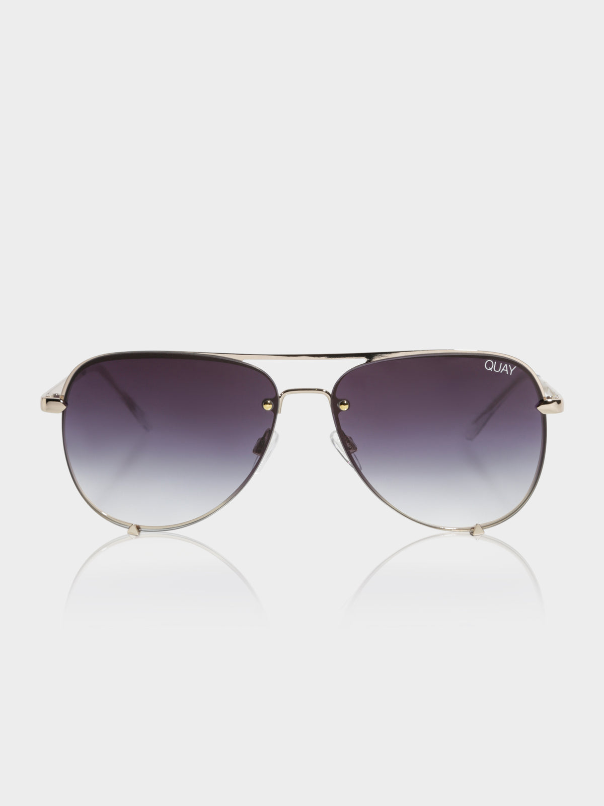 High Key Mini Rimless Sunglasses in Gold Fade