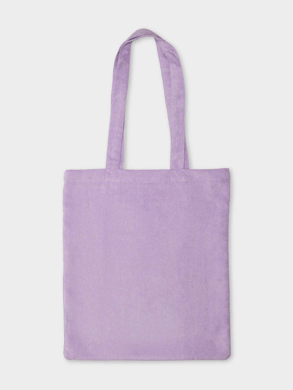 Logo Cord Tote Bag in Washed Purple Corduroy