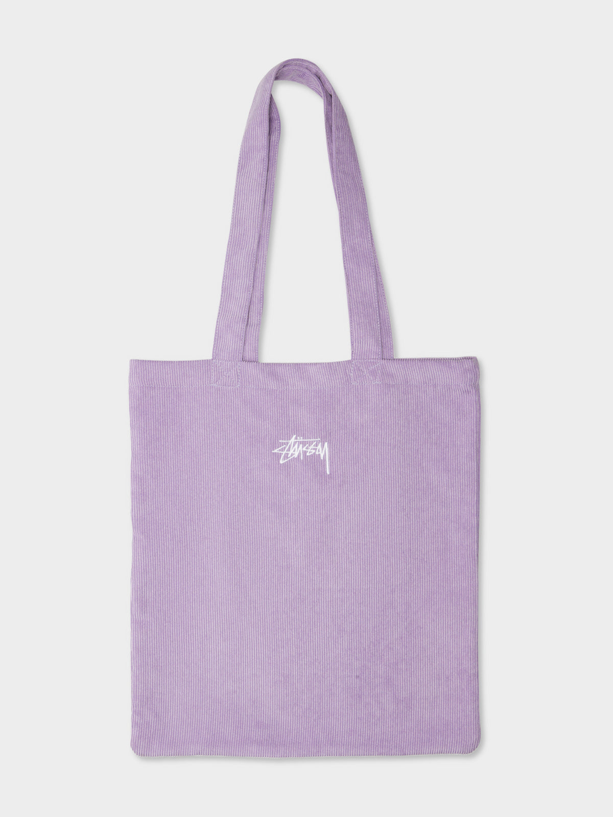Logo Cord Tote Bag in Washed Purple Corduroy
