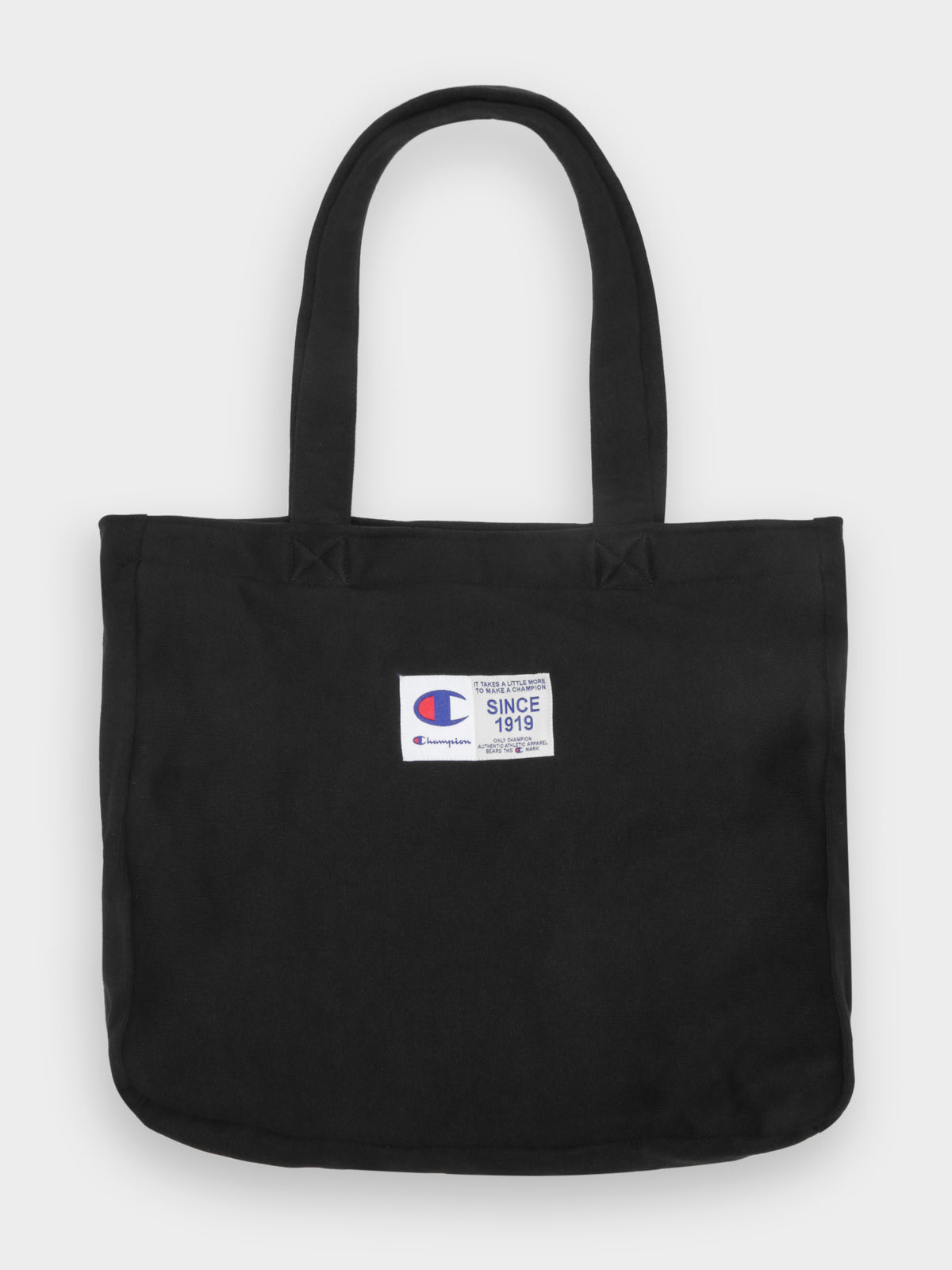 Reverse Weave Jersey Tote Bag in Black