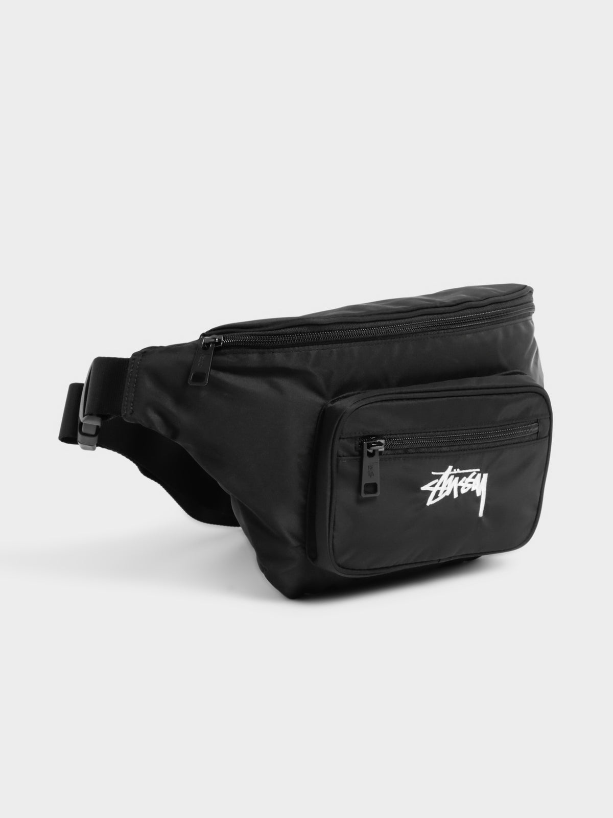 Stock Pocket Waist Bag in Black