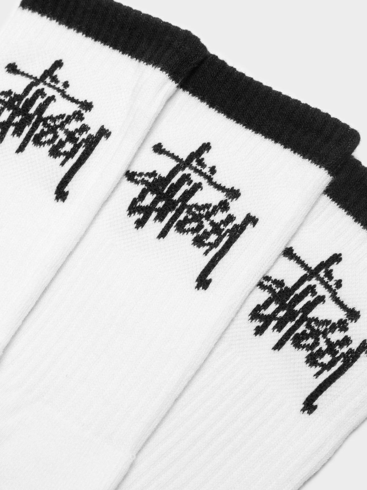 3 Pairs of Graffiti Crew Socks in White