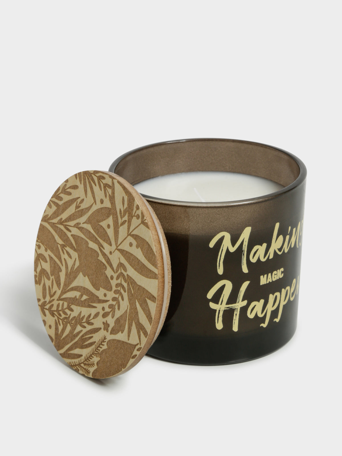 Etched Making Magic Happen Lid Candle in Black