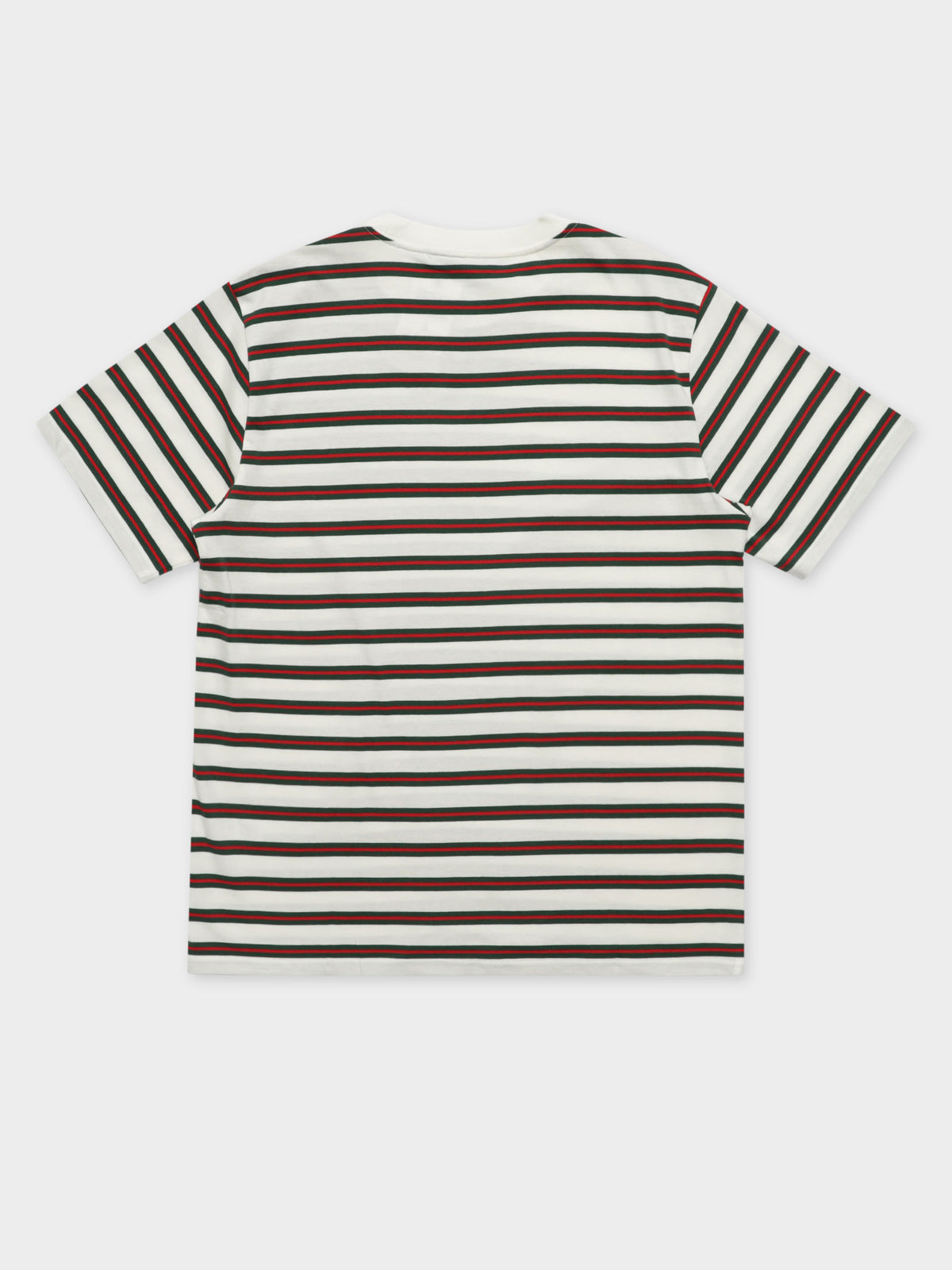Oakland Short Sleeve T-Shirt in Green &amp; Red Stripe