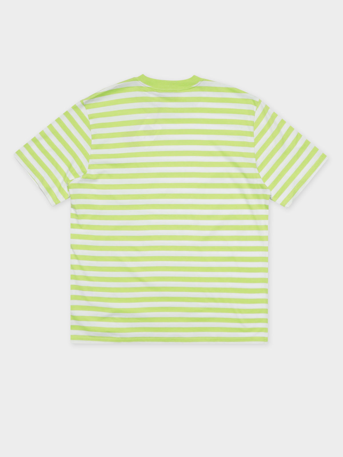 Scotty Short Sleeve T-Shirt in Lime &amp; White Stripe