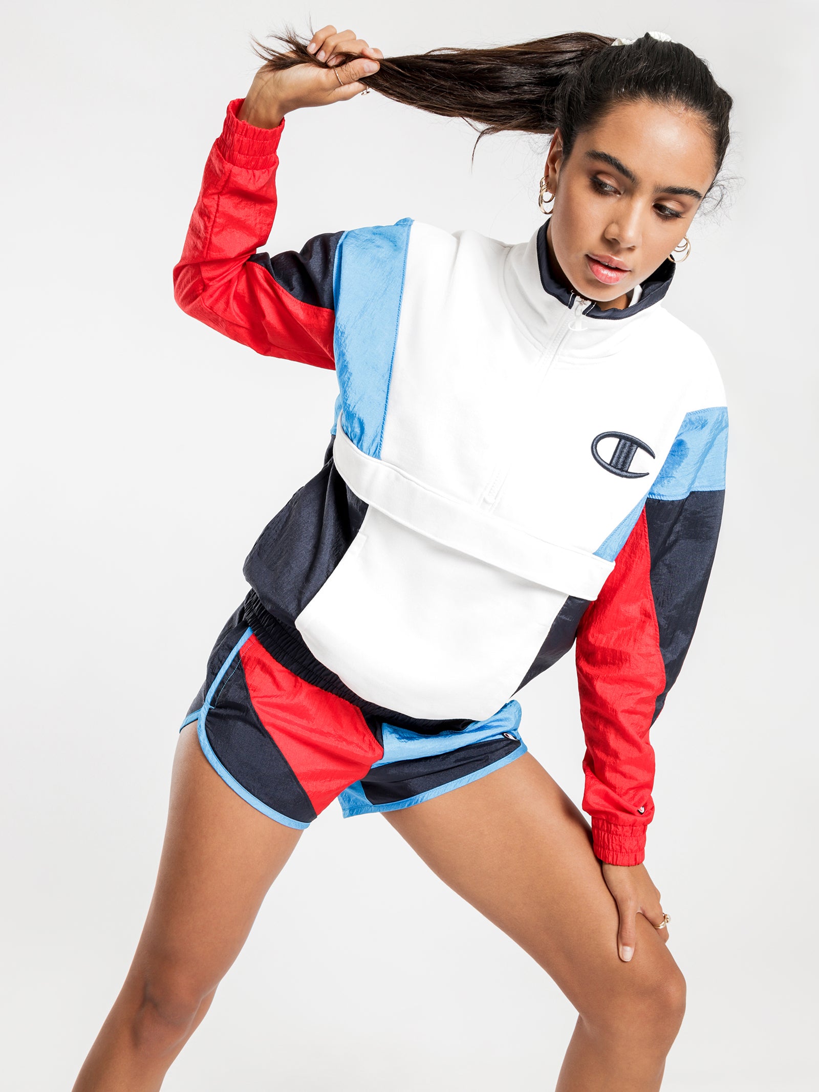 Nylon Colour Block Shorts