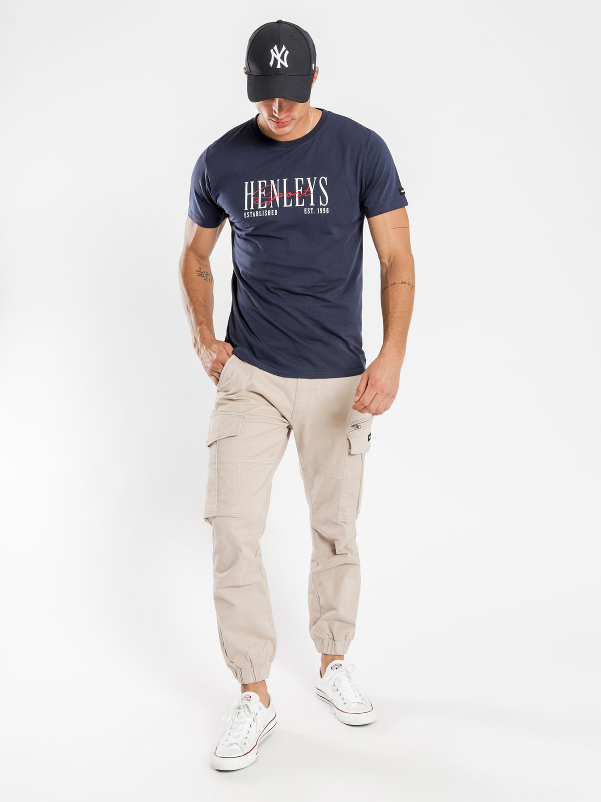 Jacob Relaxed Fit Cargo Pants in Stone