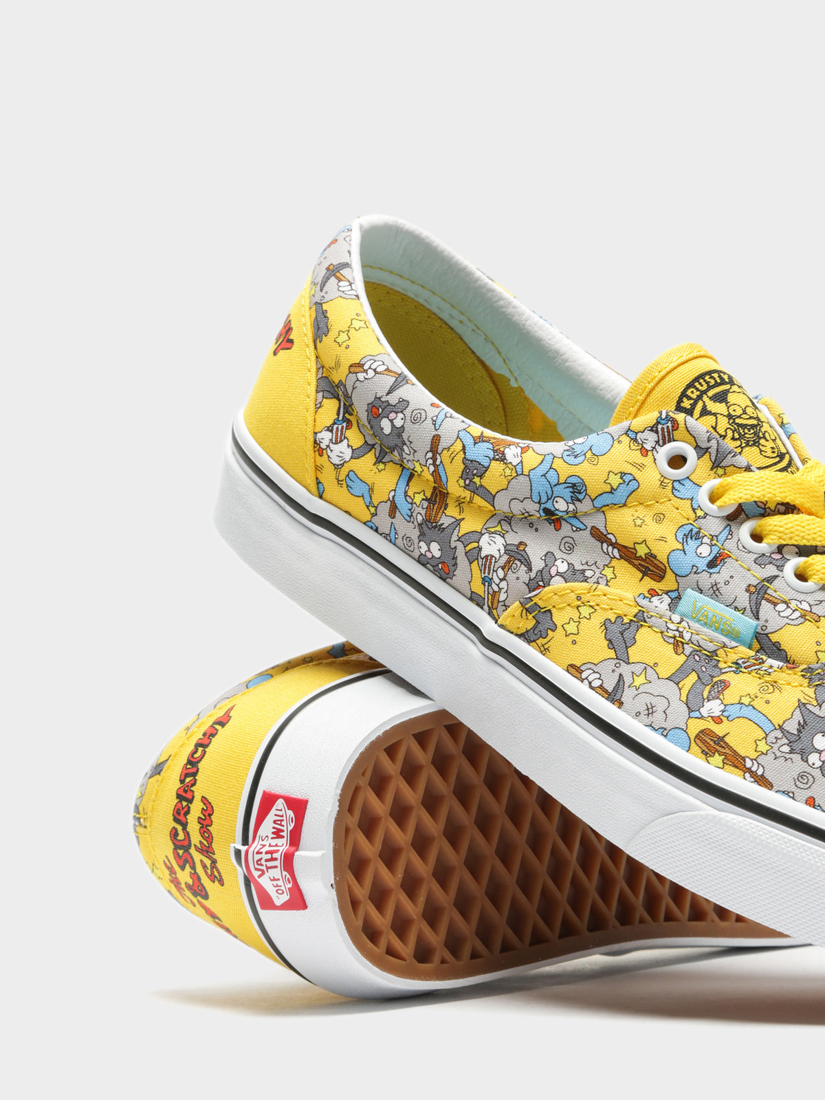 Mens The Simpsons X Vans Itchy &amp; Scratchy Era Sneakers in Yellow