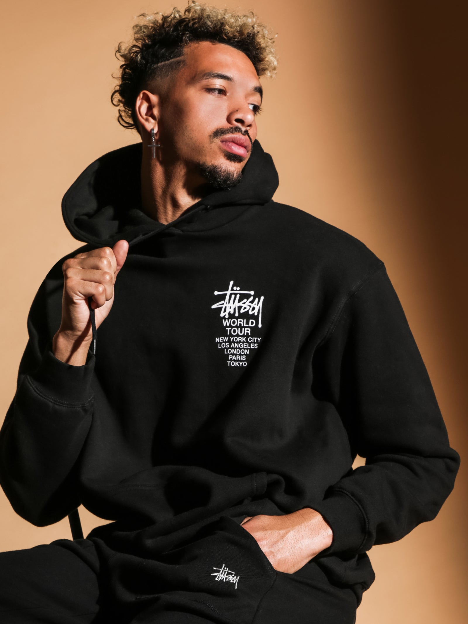 hoodie stussy noir