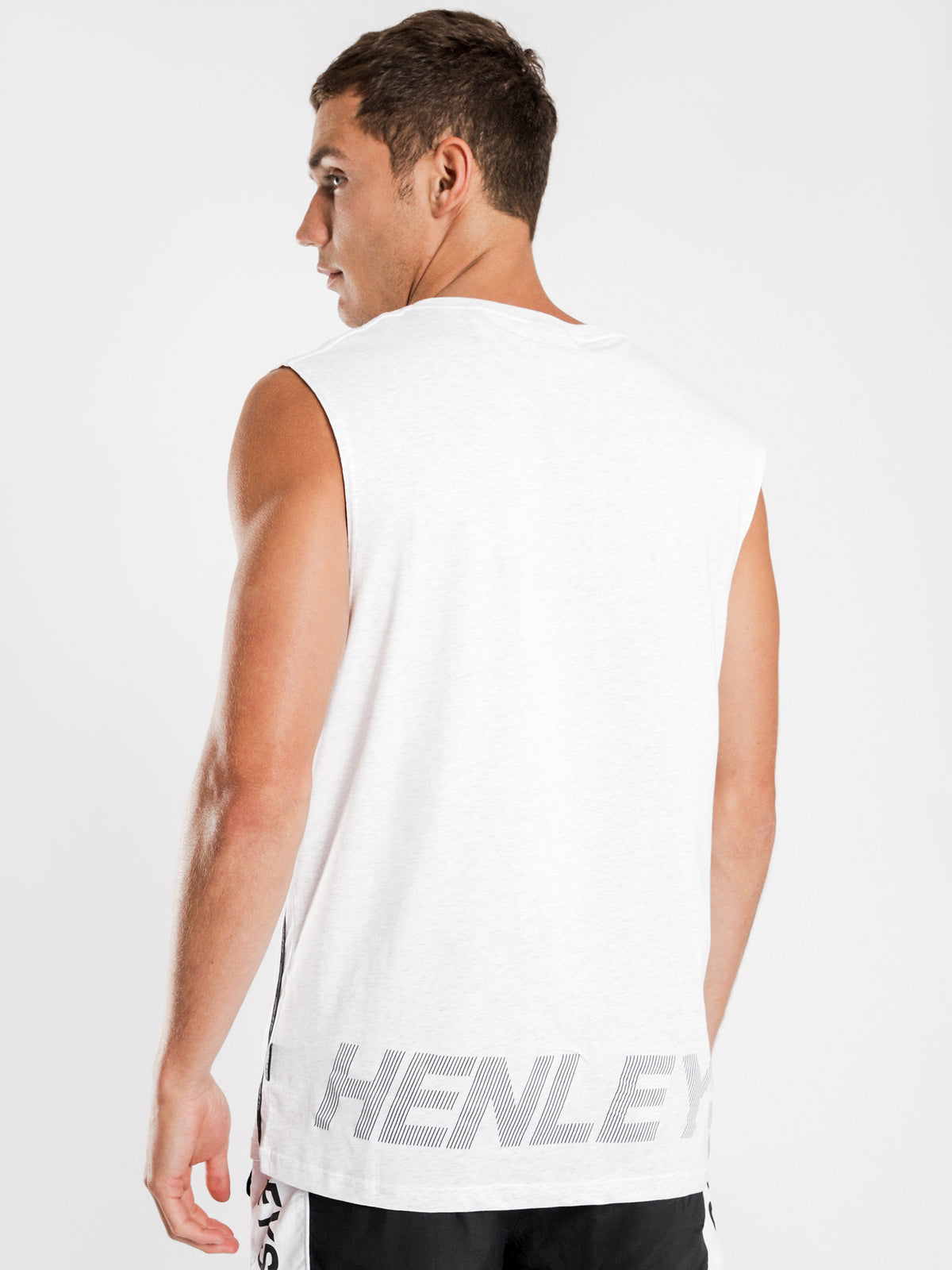 Wilford Muscle T-Shirt in Snow Marle