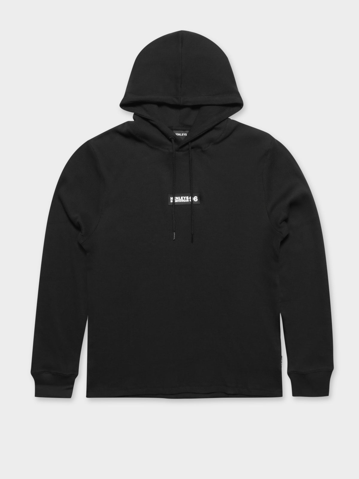 Newman Long Sleeve Hooded T-Shirt in Black