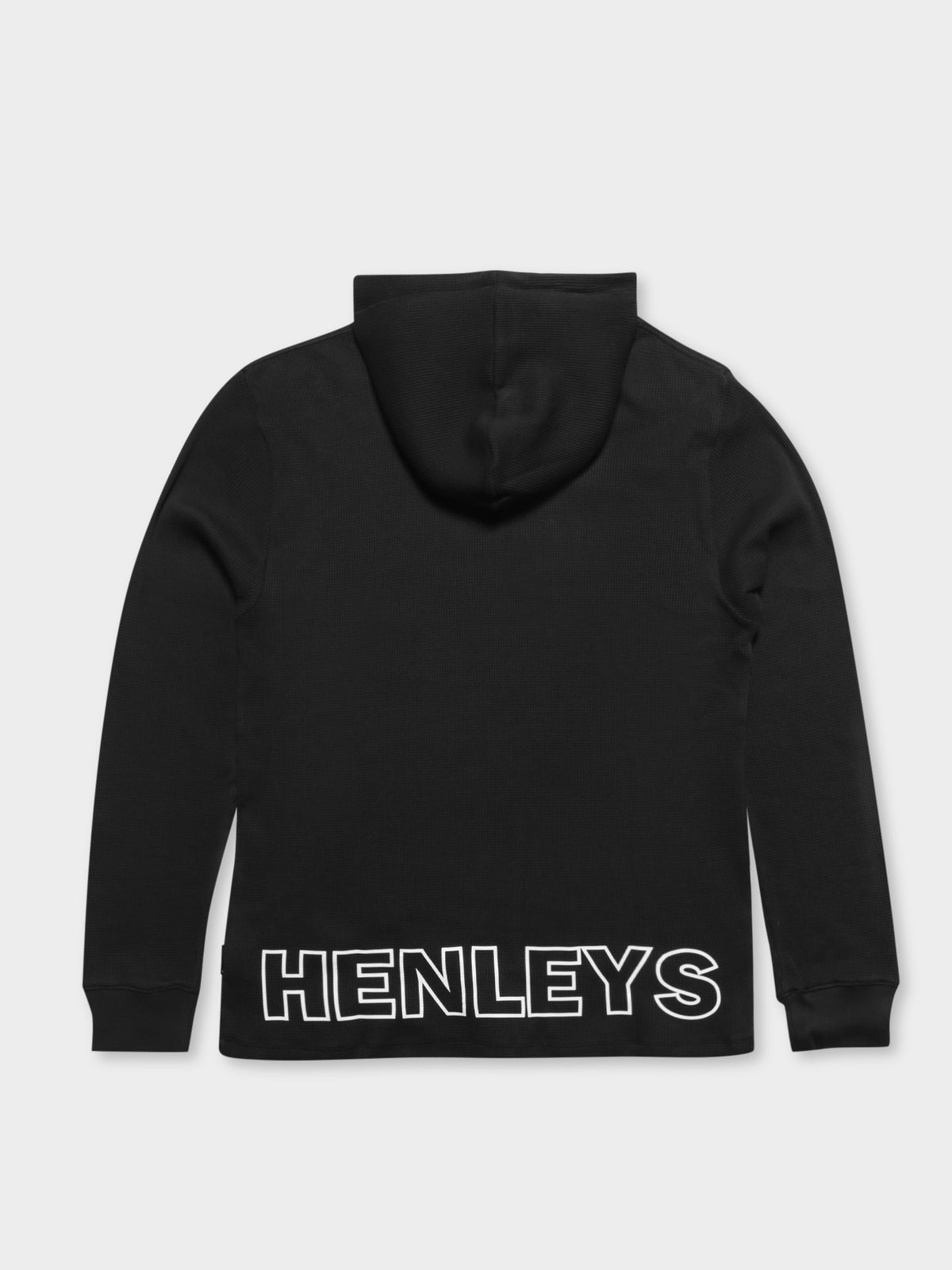 Newman Long Sleeve Hooded T-Shirt in Black