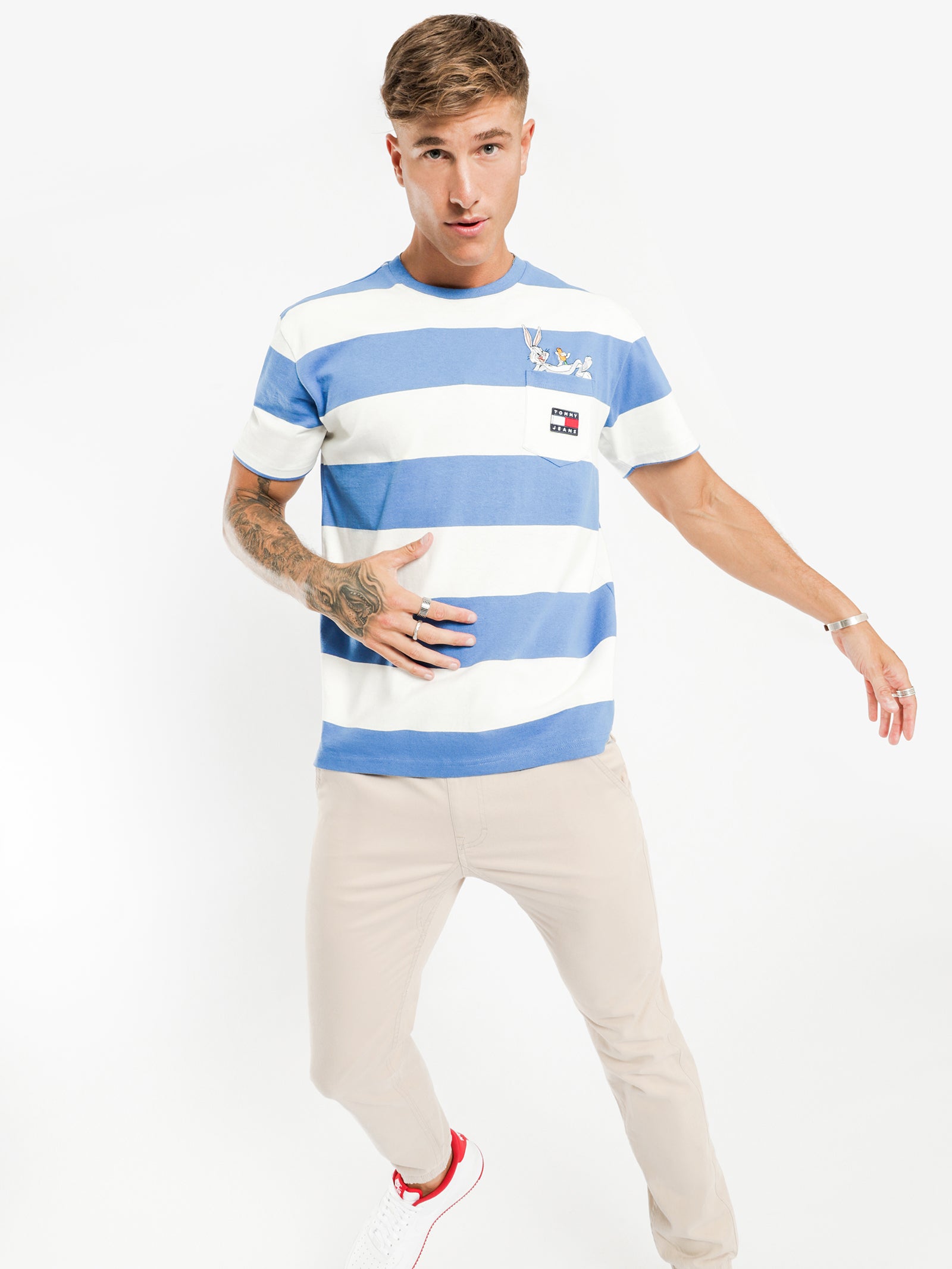 Tommy Jeans X Looney Tunes Organic Cotton Stripe T-Shirt