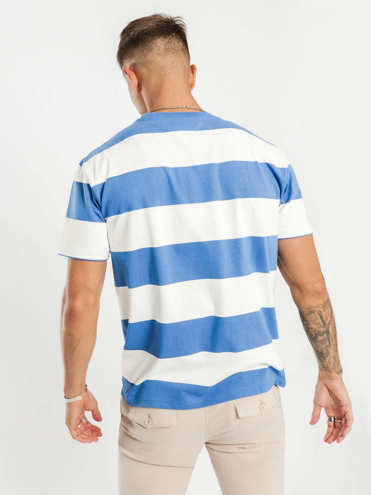 Tommy Jeans X Looney Tunes Organic Cotton Stripe T-Shirt in Blue &amp; White