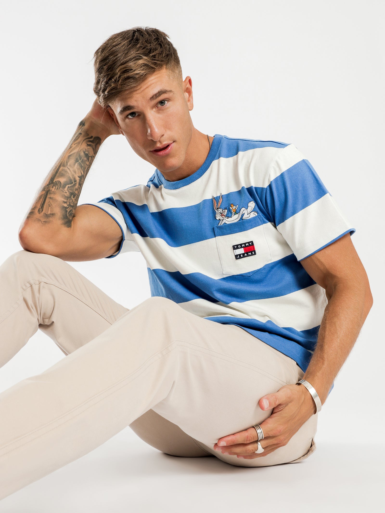 Tommy Jeans X Looney Tunes Organic Cotton Stripe T-Shirt