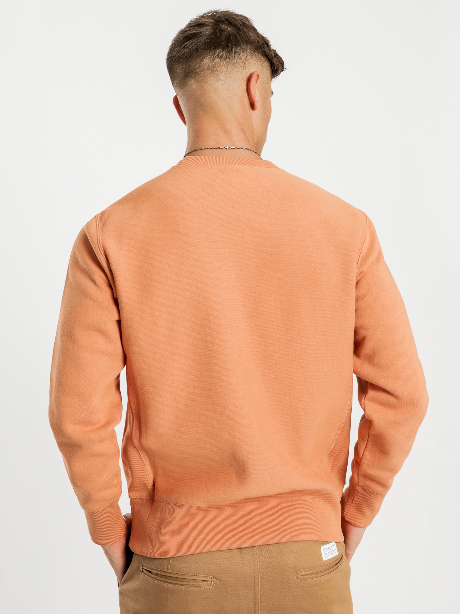 Mini Logo Reverse Weave Crew Sweater