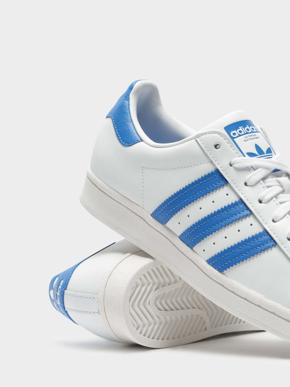 Unisex Superstar Sneakers in White and Blue