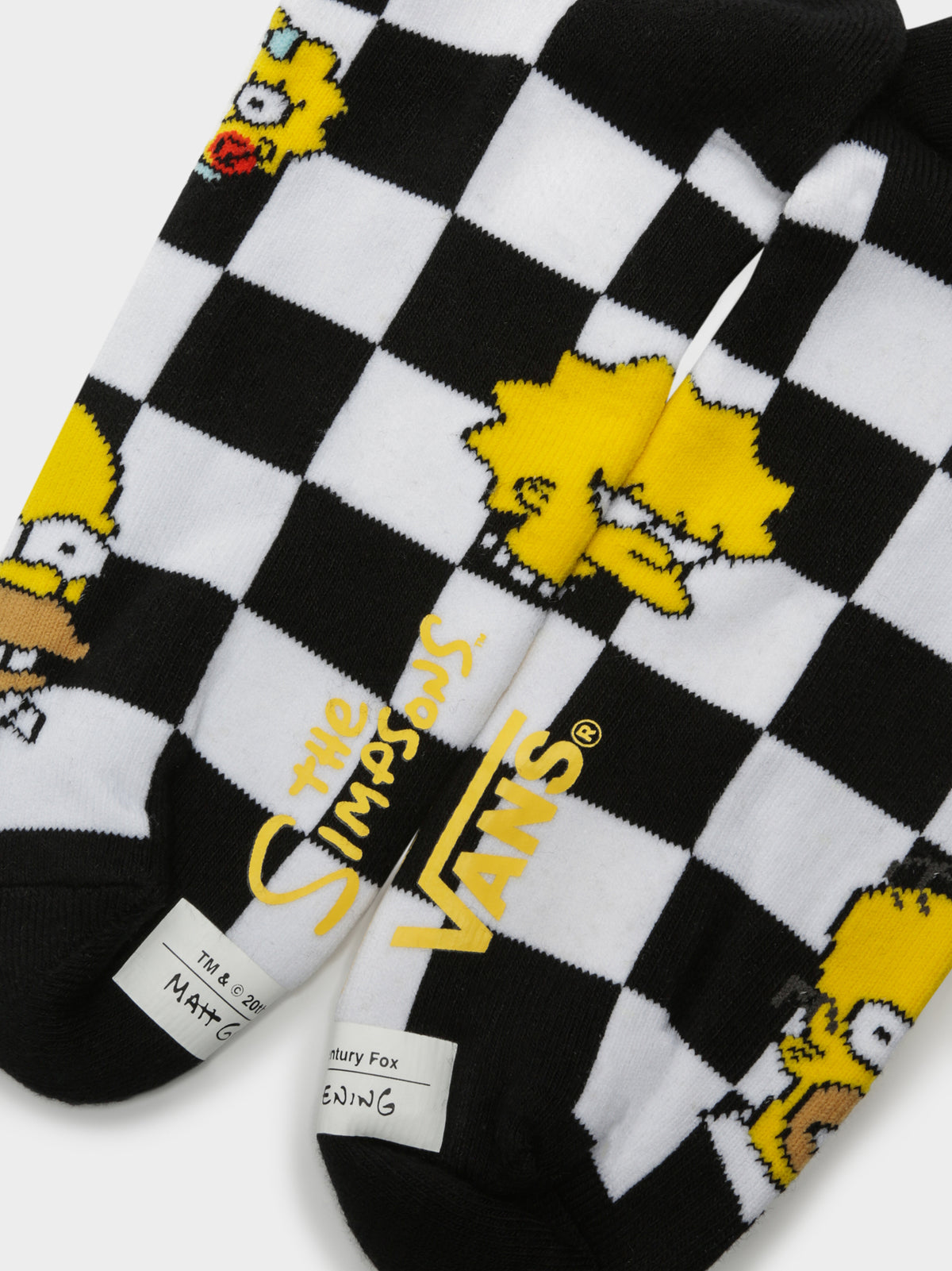 The Simpsons x Vans Crew Socks in Family Check