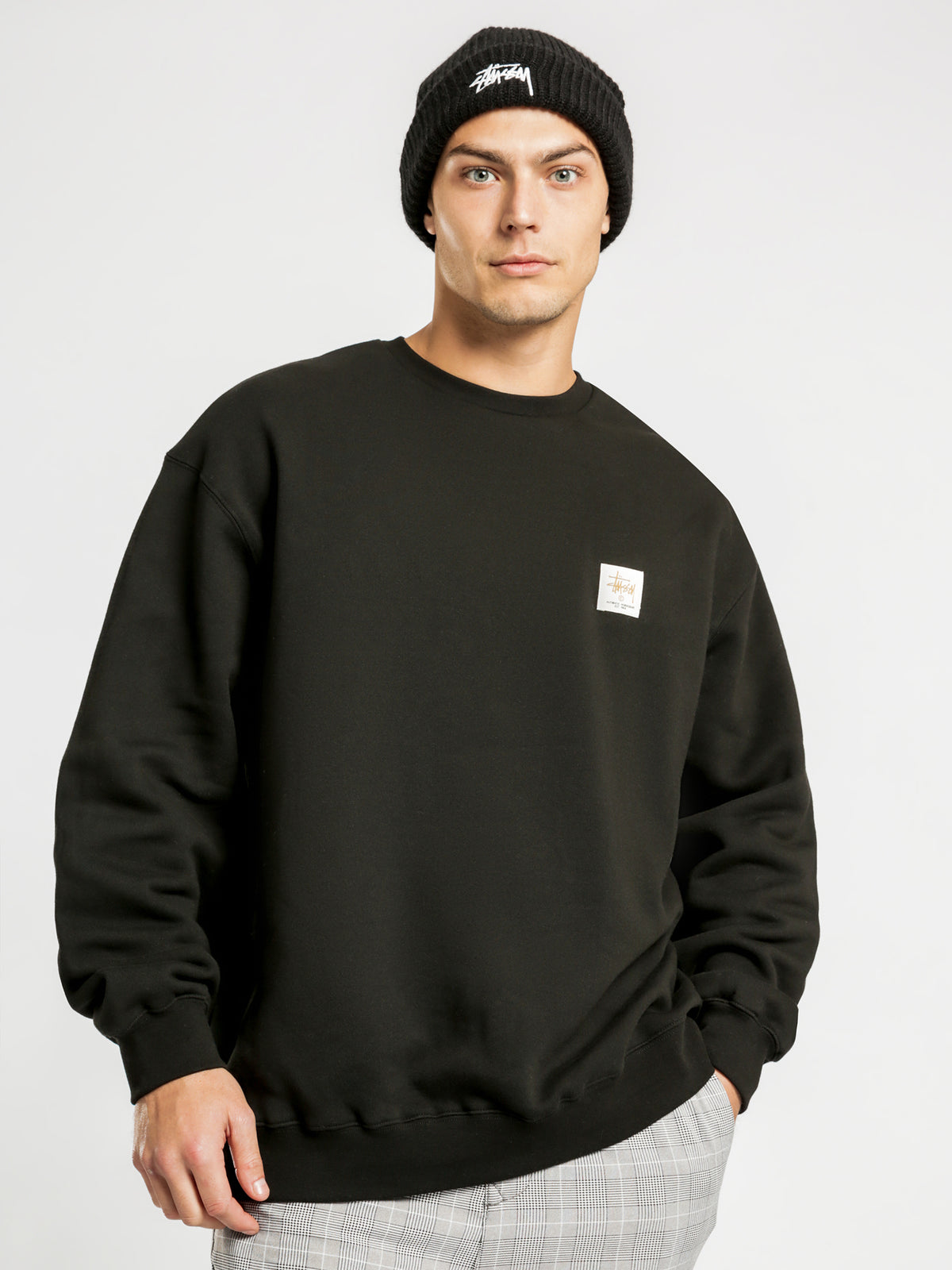 Authentic Workwear Crew Sweater in Black