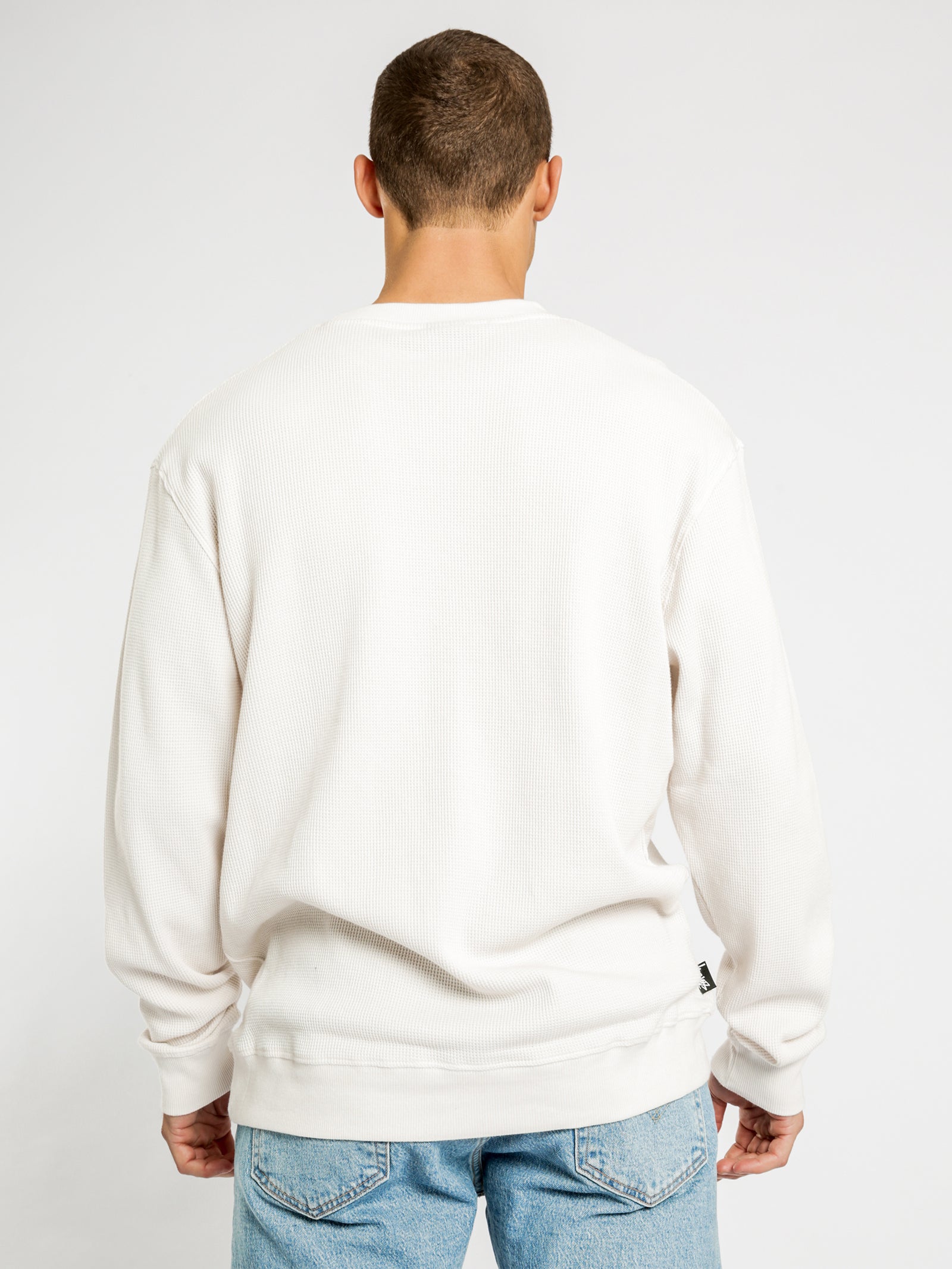 Workwear Waffle Long Sleeve Crew Sweatshirt