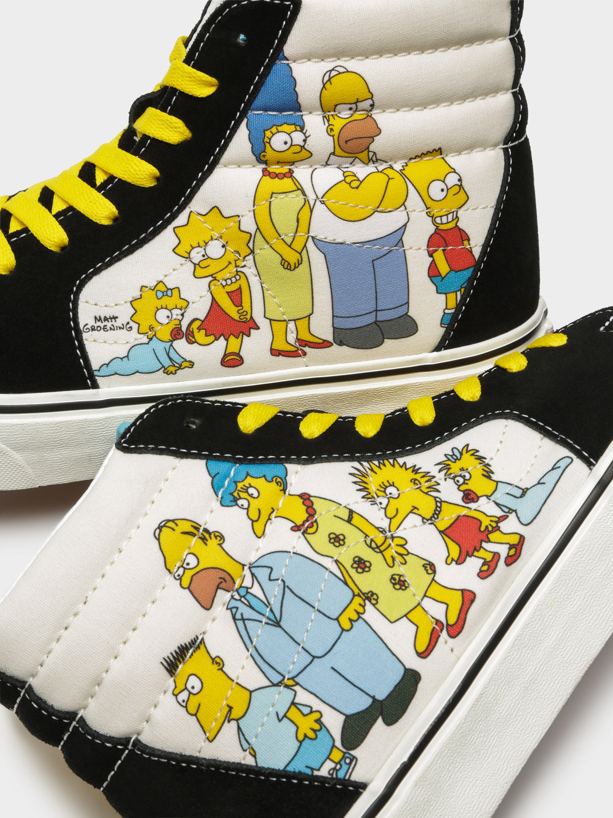 Mens The Simpsons X Vans 1987-2020 Sk8 High Top Sneakers in Yellow