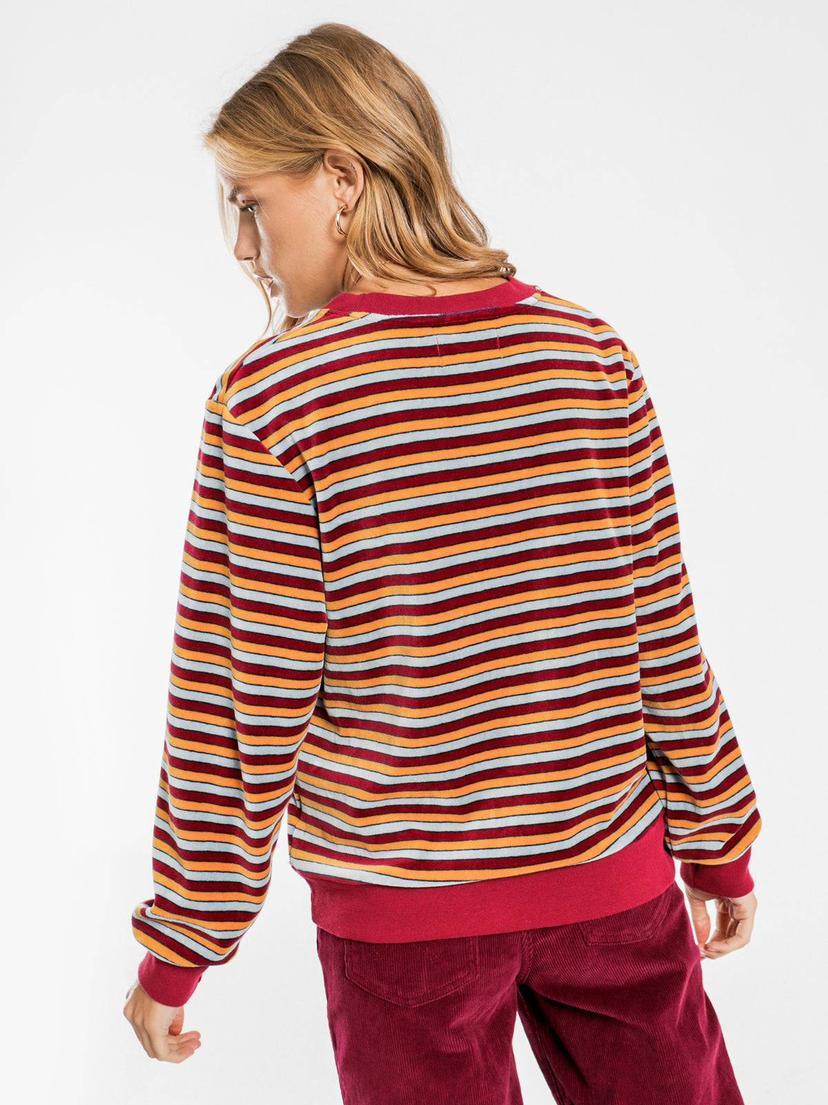Simple Dreams Sweater in Plum Stripe
