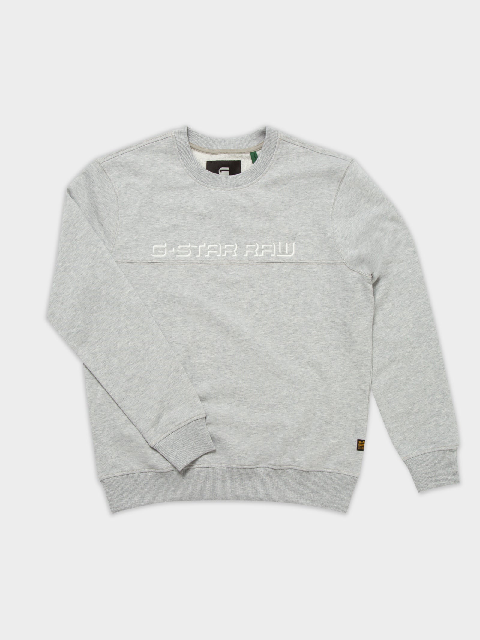 G-star Embro Paneled GR Sweater in Light Grey Heather Grey