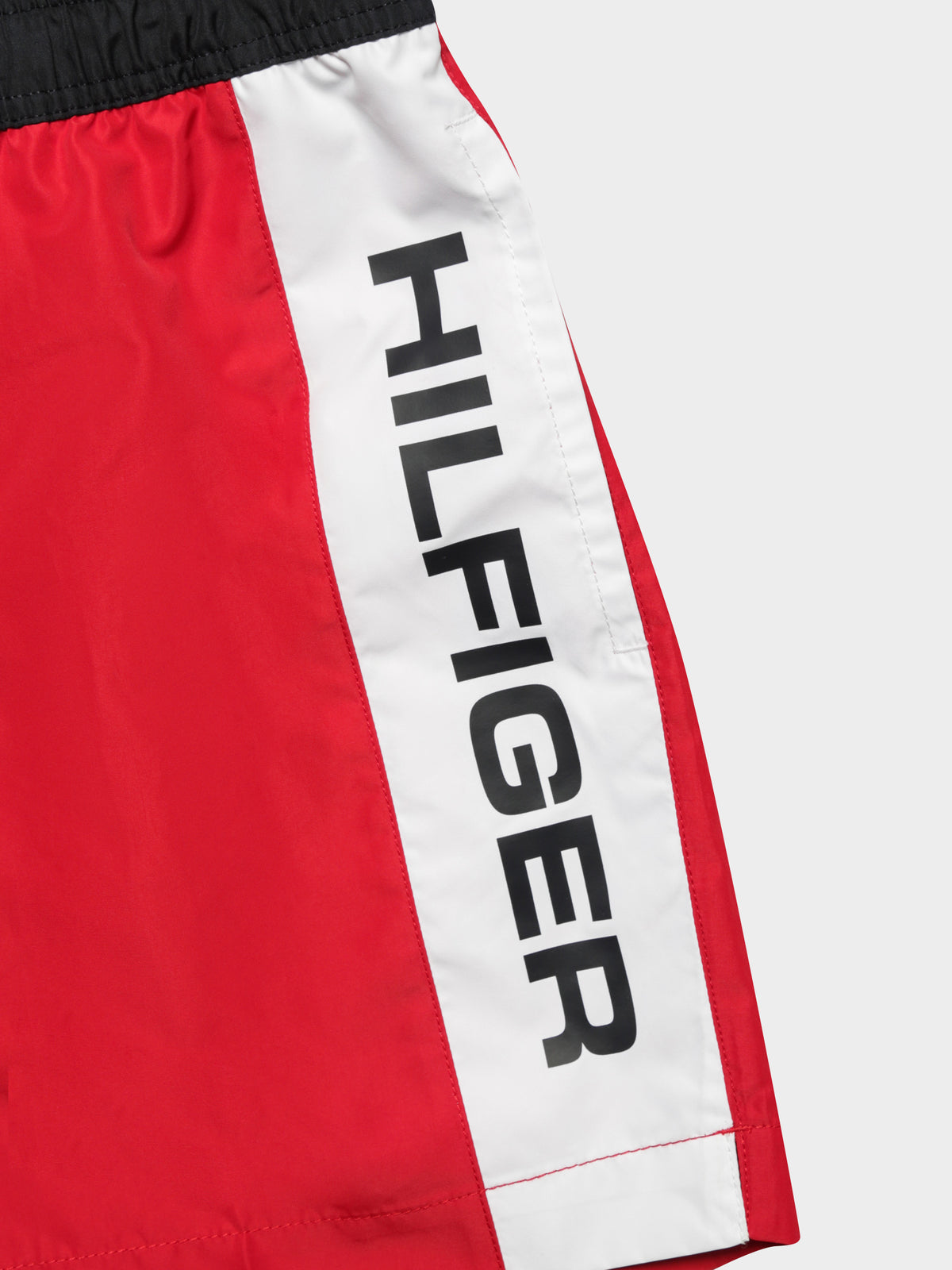 Logo Drawcord Swim Shorts in Primary Red