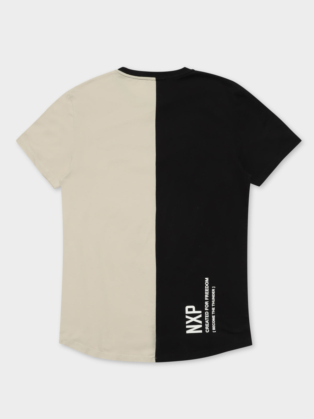 Interlagos T-Shirt in Black &amp; Beige