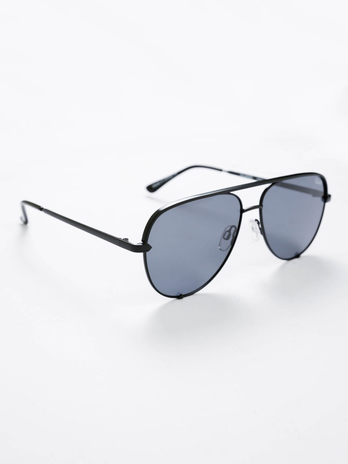 Womens High Key Mini Sunglasses in Black &amp; Smoke
