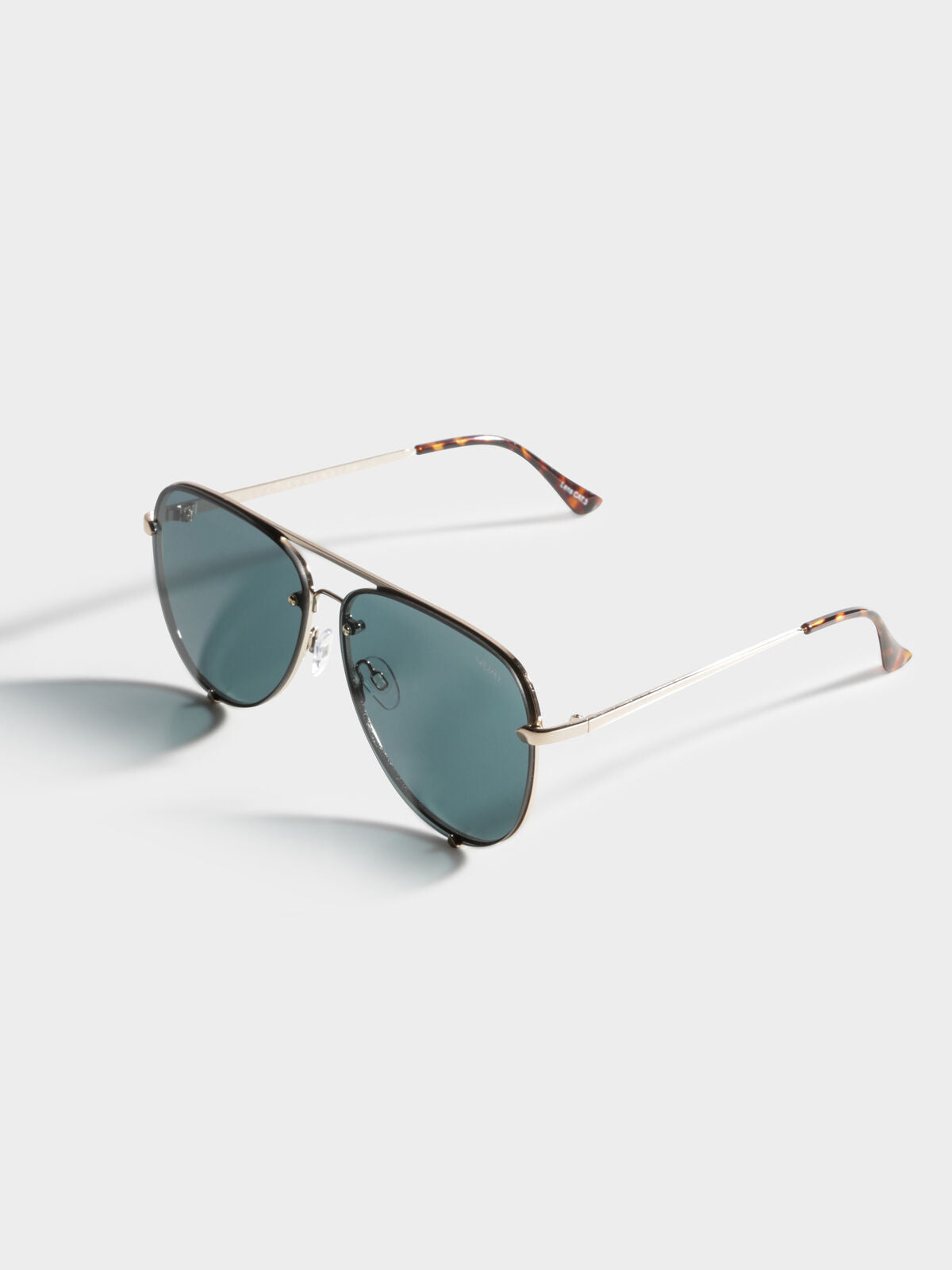 High Key Rimless Sunglasses in Gold &amp; Teal