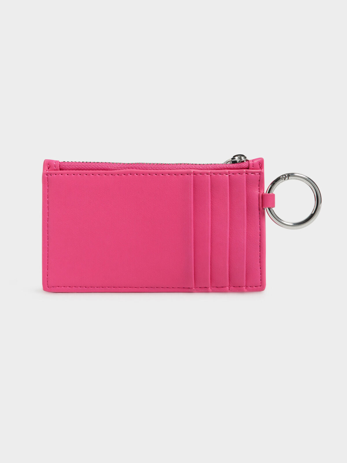 Femme Pouch Card Holder Wallet in Fuchsia Pink