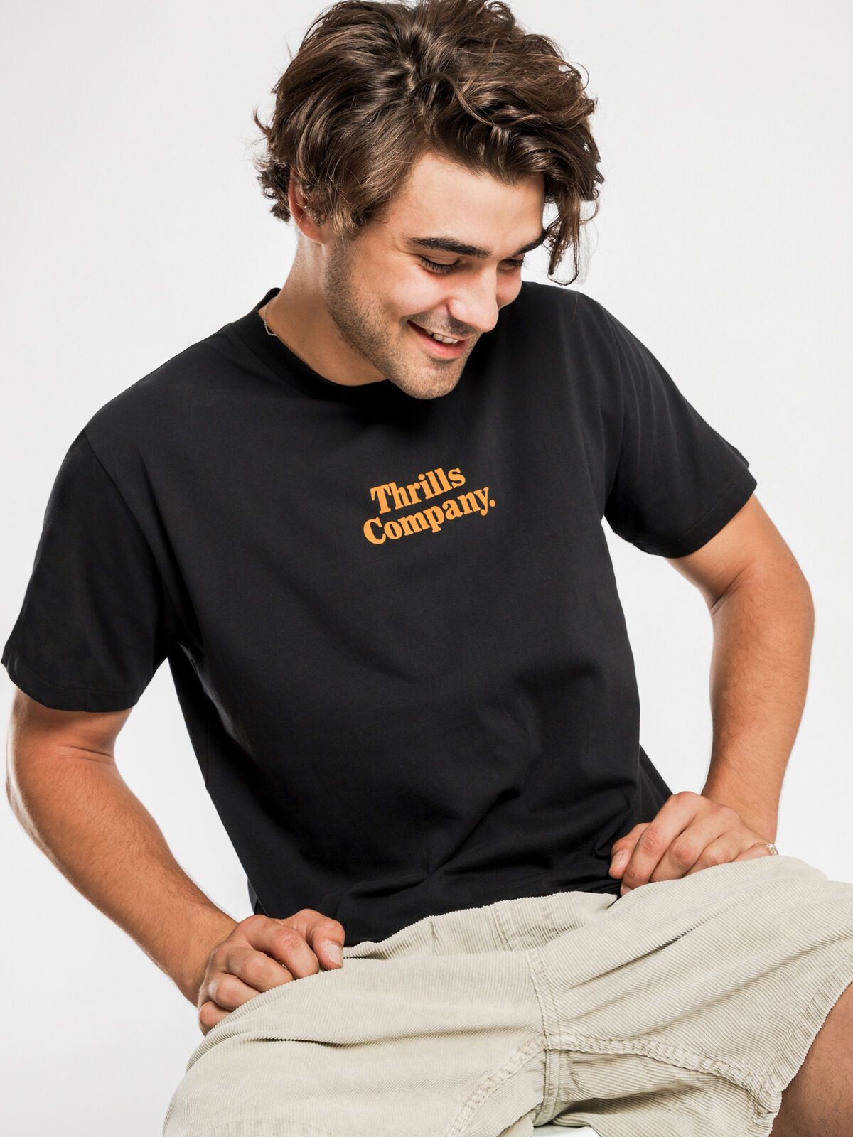 Thrills Strength Merch Fit T-Shirt | Black