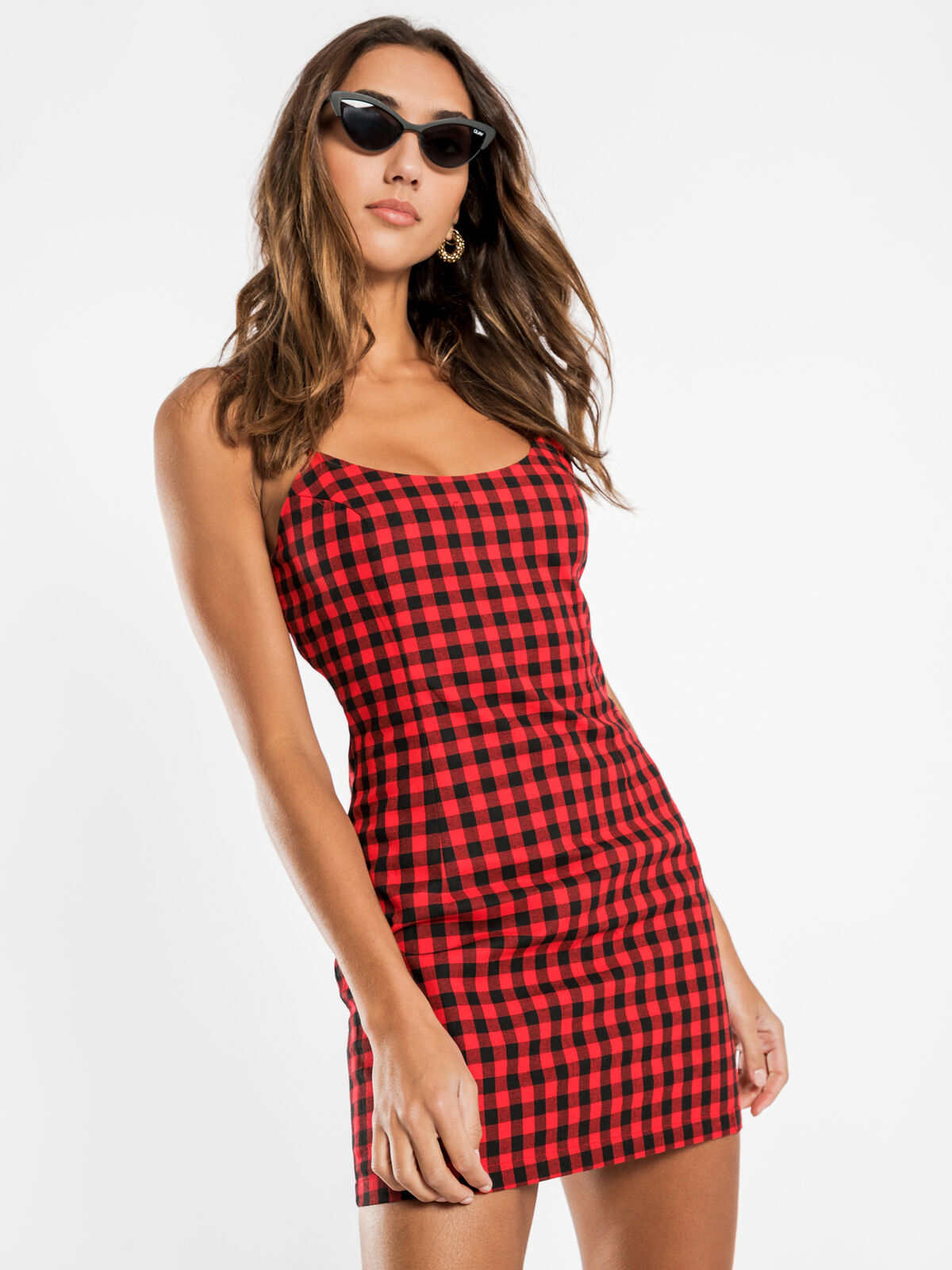 Lust Dress in Red Check