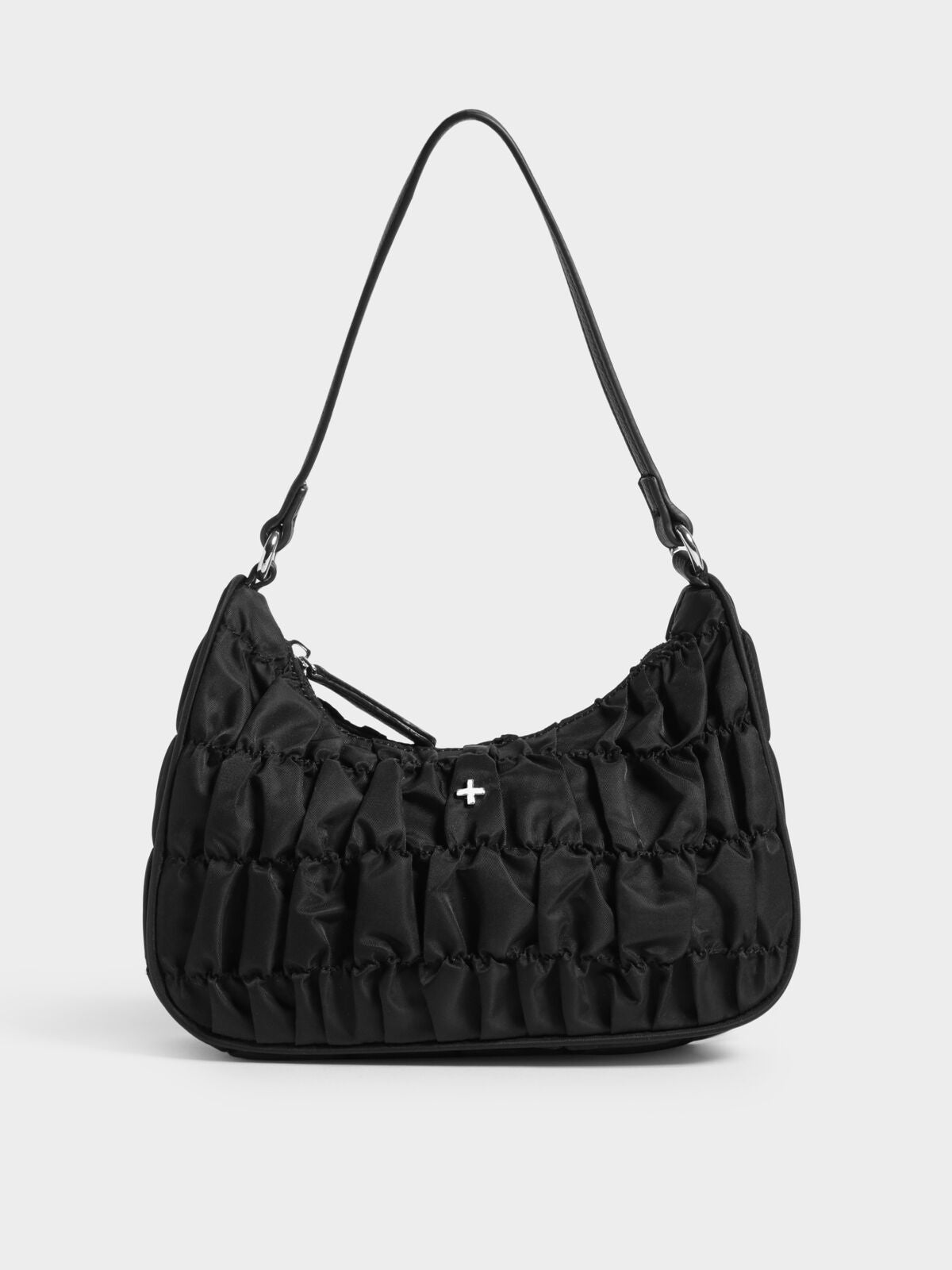 Tyra Ruched Bag in Black